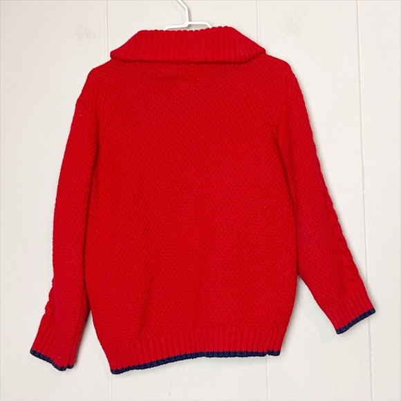 Janie and Jack Shawl Collar Cardigan 4 red sweater holiday festive Christmas - Picture 4 of 9